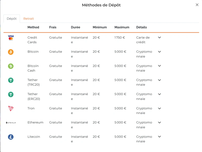 alexander payment methods page