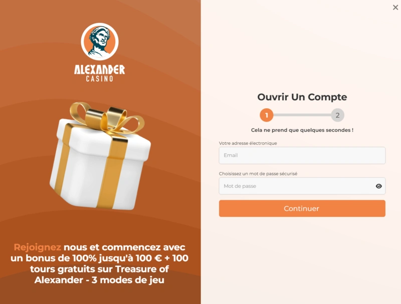 alexander signup page